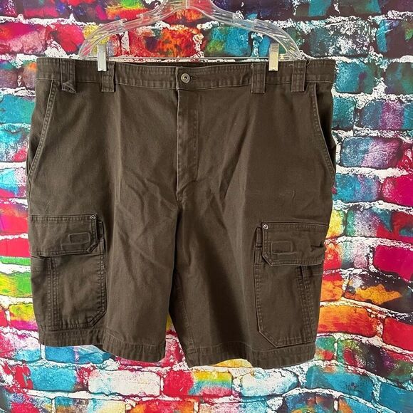Duluth Shorts Mens 48 Brown  Flex Firehose Carpenter Cargo Outdoor Relaxed Fit - Picture 1 of 5
